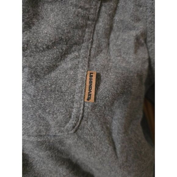 Legendary Whitetails Mens Buck Camp Flannel Shirt 4XL Charcoal Gray With Corduro - Picture 3 of 7